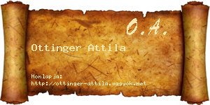 Ottinger Attila névjegykártya