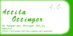 attila ottinger business card